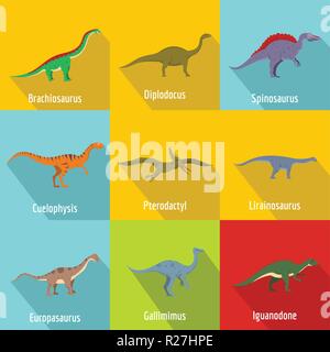 Raptor icons set. flat set of 9 raptor vector icons for web isolated on white background Stock Vector