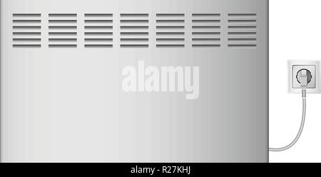 Seasonal heater mockup. Realistic illustration of seasonal heater vector mockup for web Stock Vector