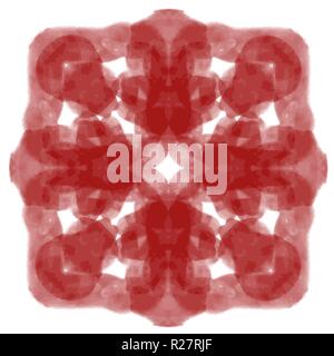 crimson red mandala circle tile pattern, vector illustration Stock Vector