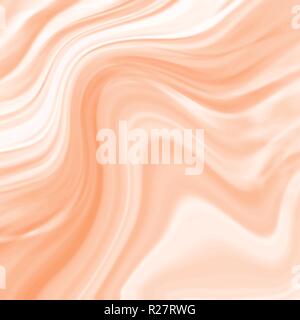 orange watercolor curved marble lines background pattern, vector illustration Stock Vector