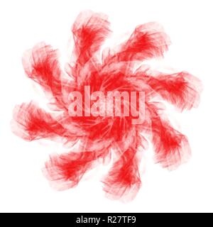 red watercolor mandala star ornament pattern, vector illustration Stock Vector