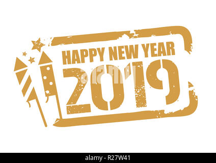 New Year's background with lettering 2019 and many colorful balls Stock Photo - Alamy