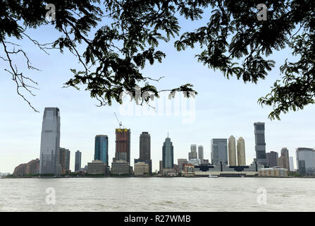 New Jersey City cityscape. Jersey City in New Jersey view on from Manhattan. Stock Photo