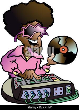 Hand-drawn Vector illustration of an Disco DJ Stock Vector