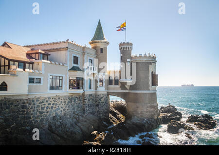 Wullf Castle (Castillo Wulff) - Vina del Mar, Chile Stock Photo