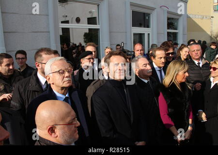 Busto Arsizio / Varese, Italy. 17 november 2018. Prince Emanuele Filiberto of Savoia at the inauguration of the square Vittorio Emanuele II. Credit: barbacane/Alamy Live News Stock Photo