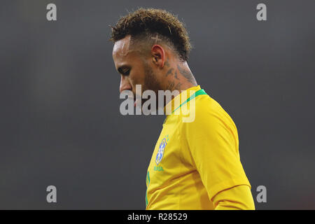 London, UK. 16th November 2018. Neymar of Brazil - Brazil v Uruguay, International Friendly, Emirates Stadium, London (Holloway) - 16th November 2018 Credit: Richard Calver/Alamy Live News Stock Photo