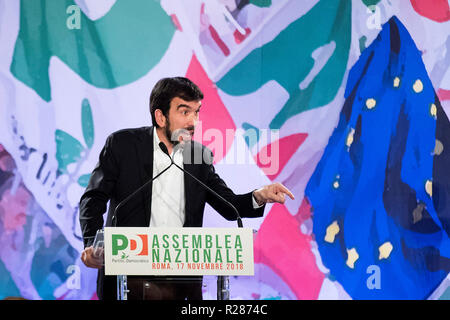 Rome, Italy. 17th November 2018. Foto Roberto Monaldo / LaPresse 17-11-2018 Roma Politica Assemblea Nazionale del Partito Democratico Nella foto Frans Timmermans  Photo Roberto Monaldo / LaPresse 17-11-2018 Rome (Italy) National Assembly of the Democratic Party In the photo Frans Timmermans Credit: LaPresse/Alamy Live News Stock Photo