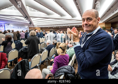 Rome, Italy. 17th November 2018. Foto Roberto Monaldo / LaPresse 17-11-2018 Roma Politica Assemblea Nazionale del Partito Democratico Nella foto Nicola Zingaretti  Photo Roberto Monaldo / LaPresse 17-11-2018 Rome (Italy) National Assembly of the Democratic Party In the photo Nicola Zingaretti Credit: LaPresse/Alamy Live News Stock Photo