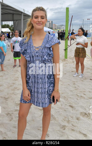 Miami, FL, USA. 17th Nov, 2018. Genie Bouchard attends the World Futbol Gala - Celebrity Beach Soccer Match presented by GACP Sports and Sports Illustrated Swimsuit and Benefiting Best Buddies Charity at Collins Park on November 17, 2018 in Miami, Florida. People: Genie Bouchard Credit: Hoo Me.Com/Media Punch *** No Ny Papers***/Alamy Live News Stock Photo