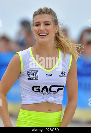 Miami, FL, USA. 17th Nov, 2018. Genie Bouchard attends the World Futbol Gala - Celebrity Beach Soccer Match presented by GACP Sports and Sports Illustrated Swimsuit and Benefiting Best Buddies Charity at Collins Park on November 17, 2018 in Miami, Florida. People: Genie Bouchard Credit: Hoo Me.Com/Media Punch *** No Ny Papers***/Alamy Live News Stock Photo