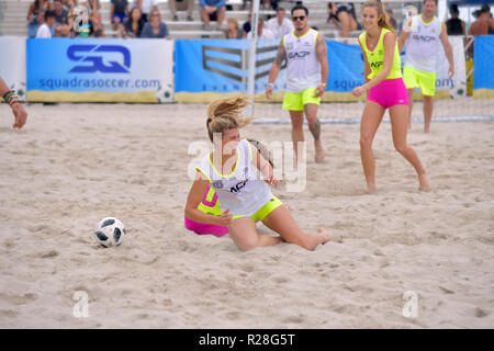 Miami, FL, USA. 17th Nov, 2018. Genie Bouchard attends the World Futbol Gala - Celebrity Beach Soccer Match presented by GACP Sports and Sports Illustrated Swimsuit and Benefiting Best Buddies Charity at Collins Park on November 17, 2018 in Miami, Florida. People: Genie Bouchard Credit: Hoo Me.Com/Media Punch *** No Ny Papers***/Alamy Live News Stock Photo