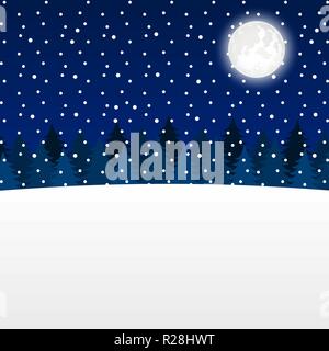 Christmas winter forest Stock Vector