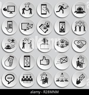 Social network and connections on plates background Stock Vector