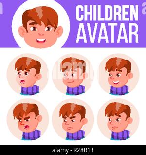 Happy Kid Avatar Funny Boy Profile Picture - Arte vetorial de