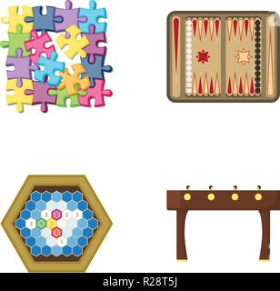 Board game cartoon icons in set collection for design. Game and entertainment vector symbol stock  illustration. Stock Vector