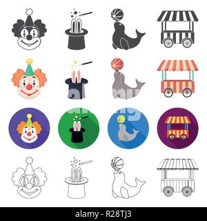 rest, entertainment, circus and other  icon in different style., ice cream, pizza icons in set collection. Stock Vector