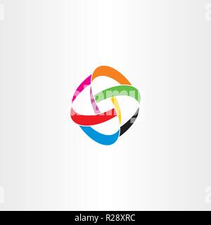 colorful knot abstract logo business Stock Vector