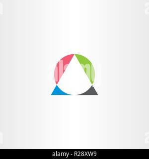 geometry math logo triangle and circle icon Stock Vector