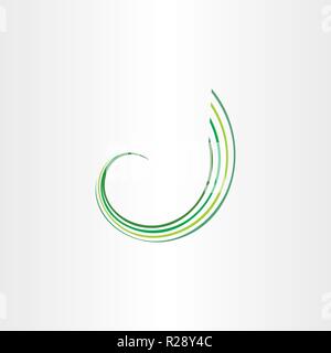 spring green wave vector design elemen Stock Vector