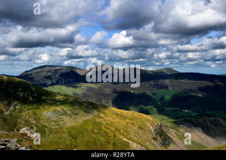 Drak clouds moving over the northern fells Stock Photo