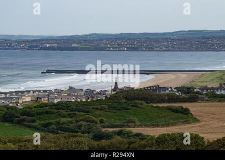 Landscape of Portstewart town,a small town in County Londonderry, Northern Ireland Stock Photo