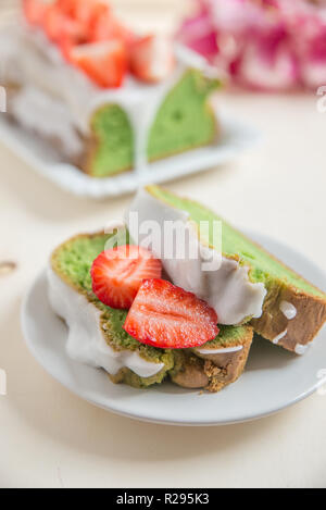 Avocado Sponge Cake Stock Photo