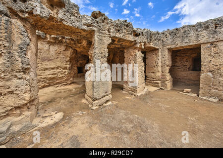 Tombs of the Kings archaeological excavation museum in Paphos on Cyprus Stock Photo