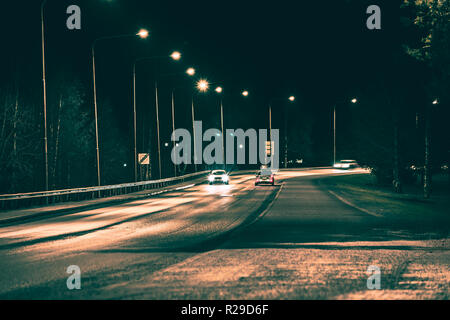 Street view from Sotkamo, Finland. Stock Photo