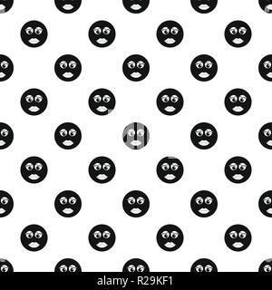 Girl smile pattern vector seamless repeating for any web design Stock Vector