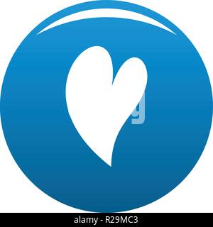 Deaf heart icon. Simple illustration of deaf heart vector icon for any design blue Stock Vector