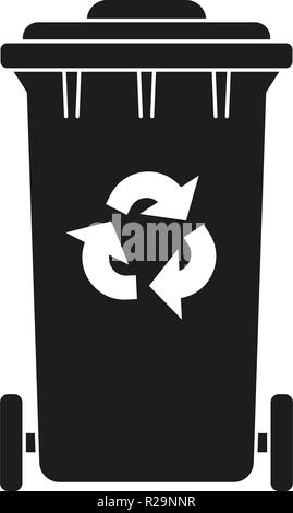 Black and white closed dumpster silhouette Stock Vector