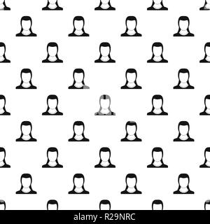 Best woman user pattern vector seamless repeating for any web design Stock Vector