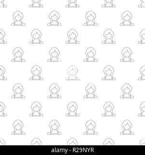 Best woman user pattern vector seamless repeating for any web design Stock Vector