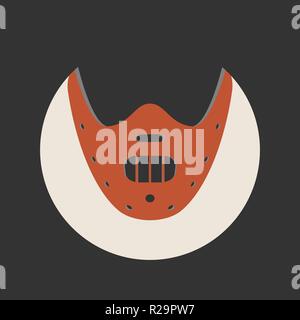 Hannibal ripper mask icon Stock Vector