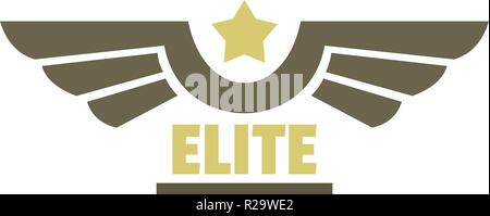Elite air force icon logo. Flat illustration of elite air force vector icon logo for web design isolated on white background Stock Vector