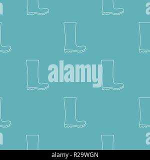 Rubber boots pattern vector seamless repeating for any web design Stock Vector