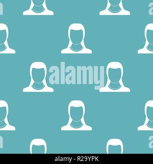 Best woman user pattern vector seamless repeating for any web design Stock Vector