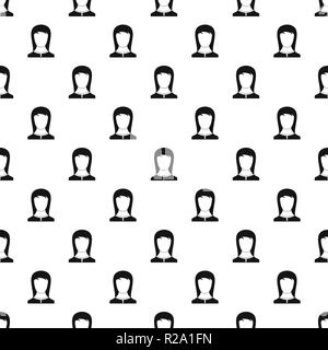 Best female avatar pattern vector seamless repeating for any web design Stock Vector