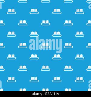 Airport tape pattern vector seamless blue Stock Vector