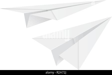 White paper airplanes Stock Vector