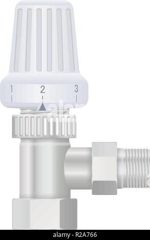 Heating valve with plastic knob Stock Vector
