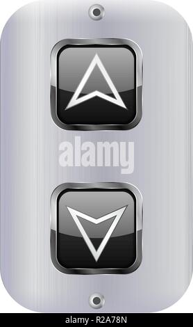 Elevator buttons. Lift panel  Stock Vector