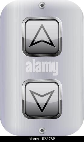 Elevator buttons. Lift panel Stock Vector