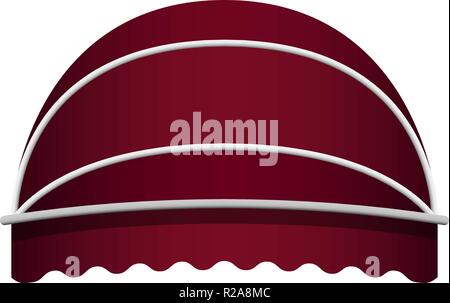 Download Red dome awning mockup. Realistic illustration of red dome awning vector mockup for on ...