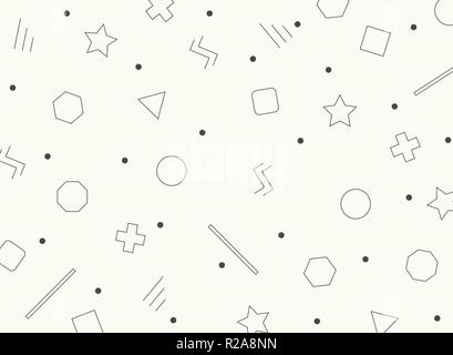 Abstract of simple gray geometrical pattern with dots background, vector eps10 Stock Vector