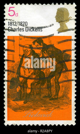 Postage stamp from Great Britain in the Dickens & Wordsworth series issued in 1970 Stock Photo