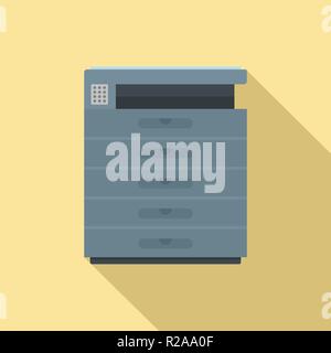 Office xerox printer icon. Flat illustration of office xerox printer ...