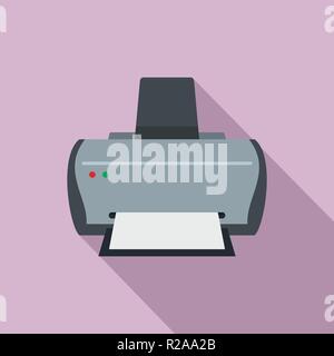 Simple printer icon. Flat illustration of simple printer vector icon for web design Stock Vector