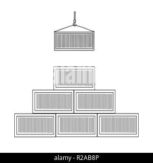 Sketch different containers. Hand drawn vector set. Stock Vector